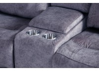 Sofa Recliner 3 Seater Diamond Grey